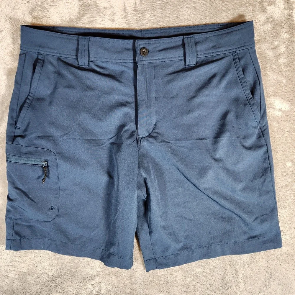 Magellan Outdoors Cargo‎ Shorts 39X9 (Tag 36) Fish Gear Blue Water Repellent